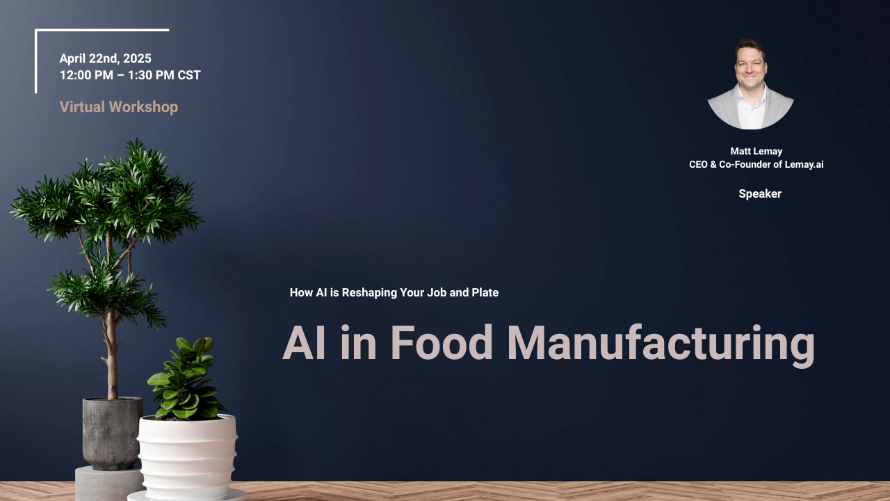 How AI is Reshaping Your Job and Plate: Are You Ready? - Virtual Workshop